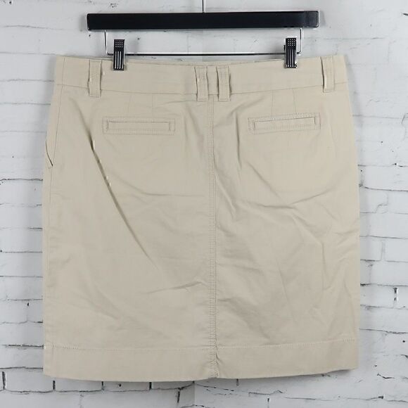 ANN TAYLOR KHAKI TAN MINI SKIRT WITH POCKETS SIZE 10 - Picture 8 of 10